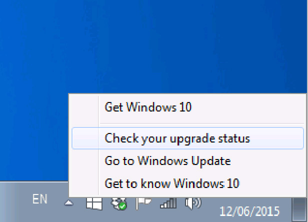 Windows 10 upgrade status