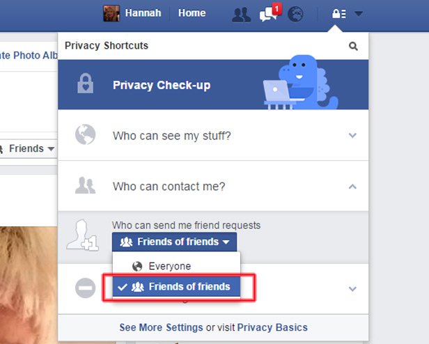 Facebook screenshot Friend Requests