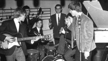 An early incarnation of the Rolling Stones, featuring 'Sixth Stone' Ian Stewart (back, with maracas).