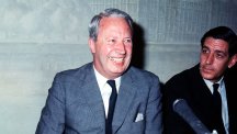 Edward Heath at his first press conference as Conservative leader.
