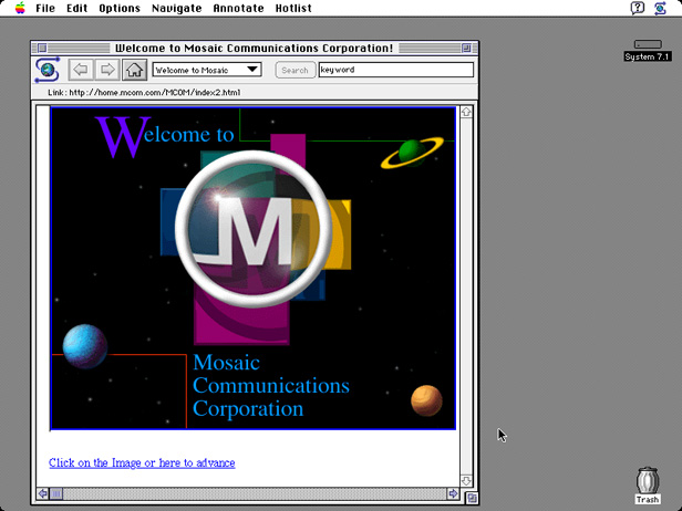 Mosaic web browser