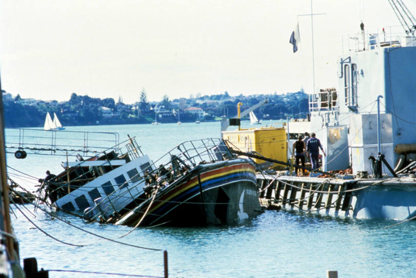 July 10 1985 Greenpeace Ship Rainbow Warrior Sunk By