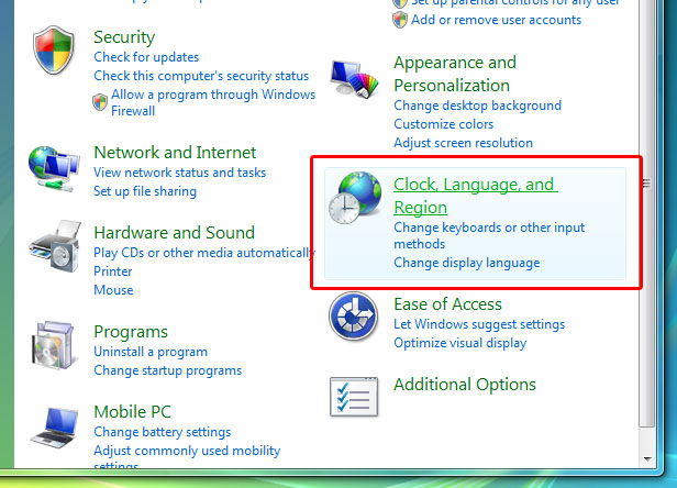How To Change Windows Vista Language To English
