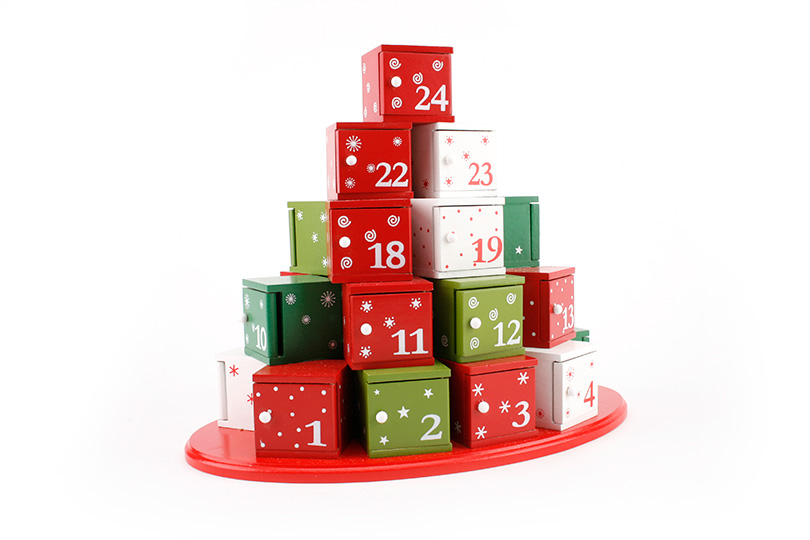 Wooden advent boxes