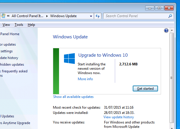 Windows 10 installation