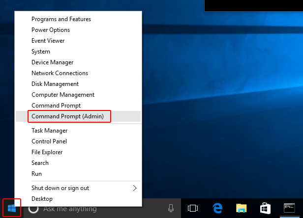 Windows 10 command prompt