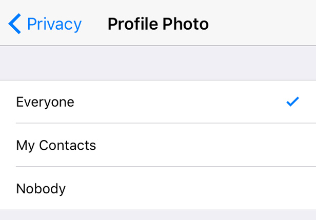 WhatsApp hide profile pic