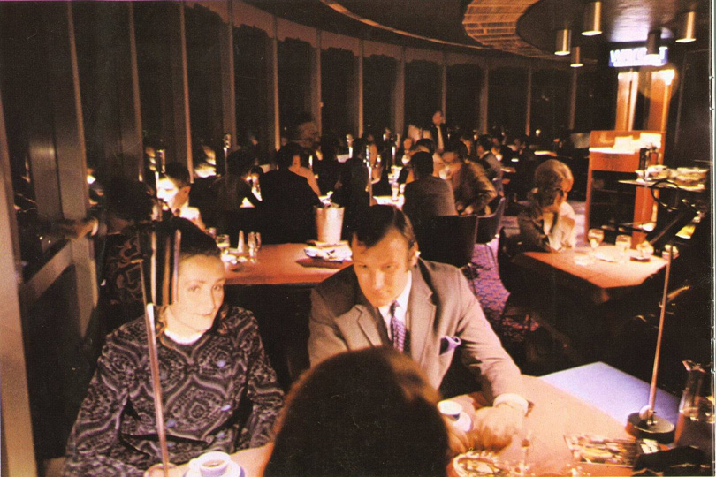 Diners in the BT Tower restaurant. 1966.